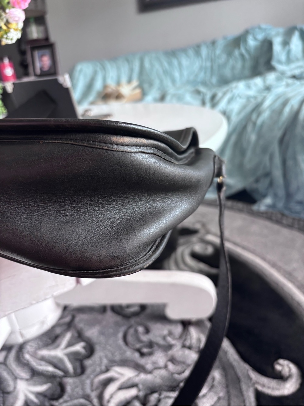 Vintage Coach Ranch Bag 9852‎ Black USA Made Glovetanned Leather Crossbody - Picture 15 of 16